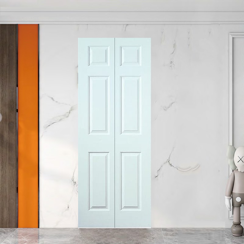 Šest panela dvostruko oblikovana bijela temeljna vrata